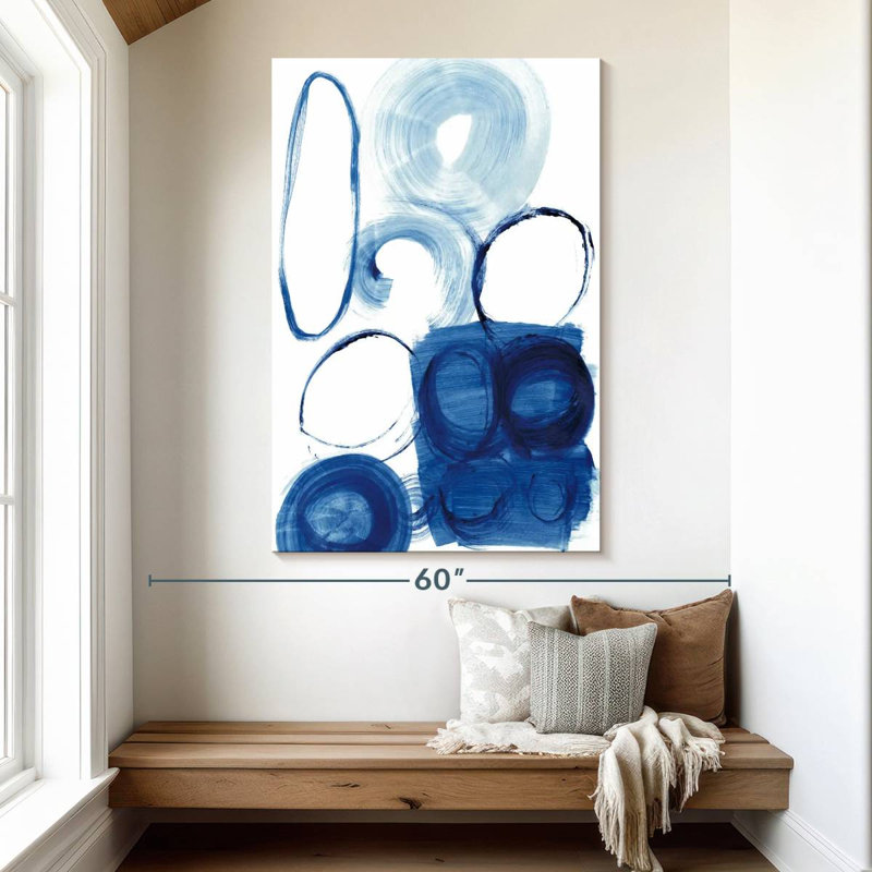 Avery Blue Circle Study I, 51" H x 34" W