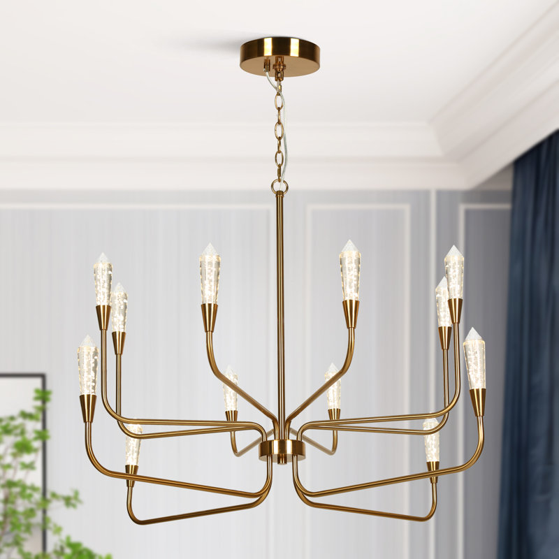 Jenavicia Oversized 41"W 12 - Light Dimmable Classic/Traditional Chandelier
