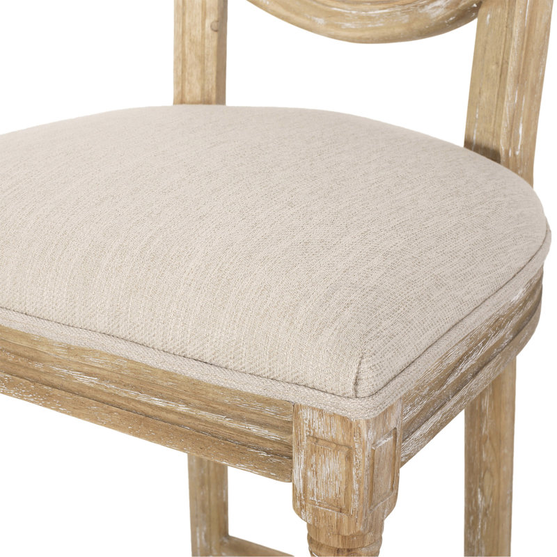 Charming Bar Stools With Intricate Carved Legs And Circular Backs, Offering Style And Comfort
