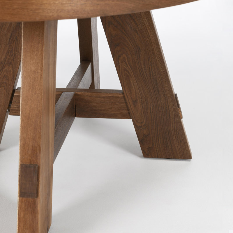 Santa Barbara Oval Honey Oak Veneer Dining Table with Acacia Wood Base