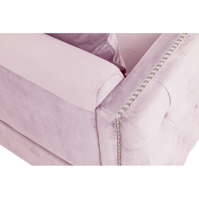 Matteo 53'' Velvet Loveseat, Pink