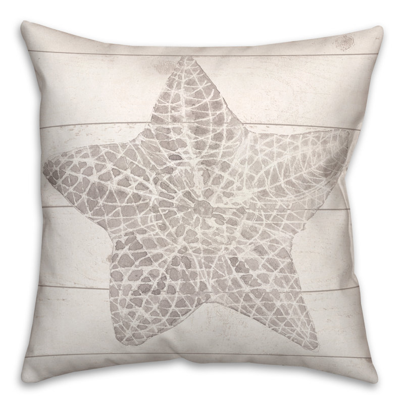  Housse et insert de coussin étoile de mer, Gris