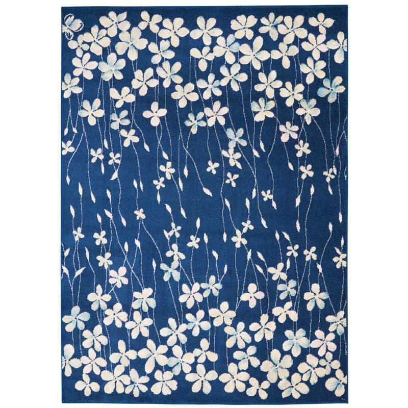 Zaizi Floral Indoor Rug, Rectangle 8' x 10'