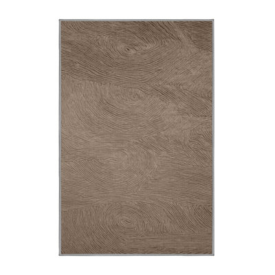 Machine Washable Abstract Grey Area Rug