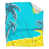 Jaune vif / cyan clair