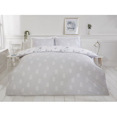 Romy Cotton Blend Floral Duvet Cover with Pillowcases Included