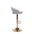 Kshaun Swivel Upholstered Velvet Adjustable Height Counter Stool with Iron Frame-676201135