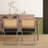 Crumley 20" H Upholstered Cantilever Side Chair With Cane Rattan Back And Steel Frame-1632338722-1636147877