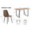 Ensembles de tables de salle à manger modernes avec chaises en tissu brun et noir