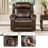 Power Recliner Chair For Adults With Adjustable Headrest, USB/Type-C Ports & zero clearance recliner  Design - Genuine Leather Electric Recliner For Small Spaces & Living Rooms-764370902