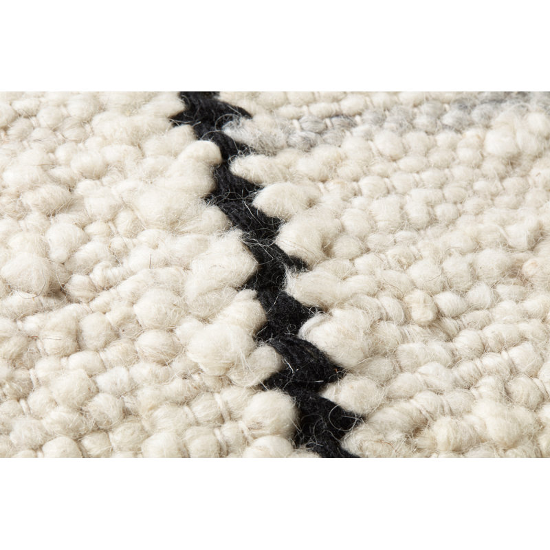 Amber Lewis x Loloi Carla Ivory / Black Pillow, Down Blend