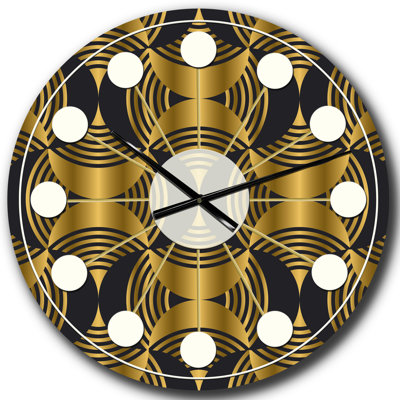 Art Deco style modern pattern - Mid-Century Modern wall clock