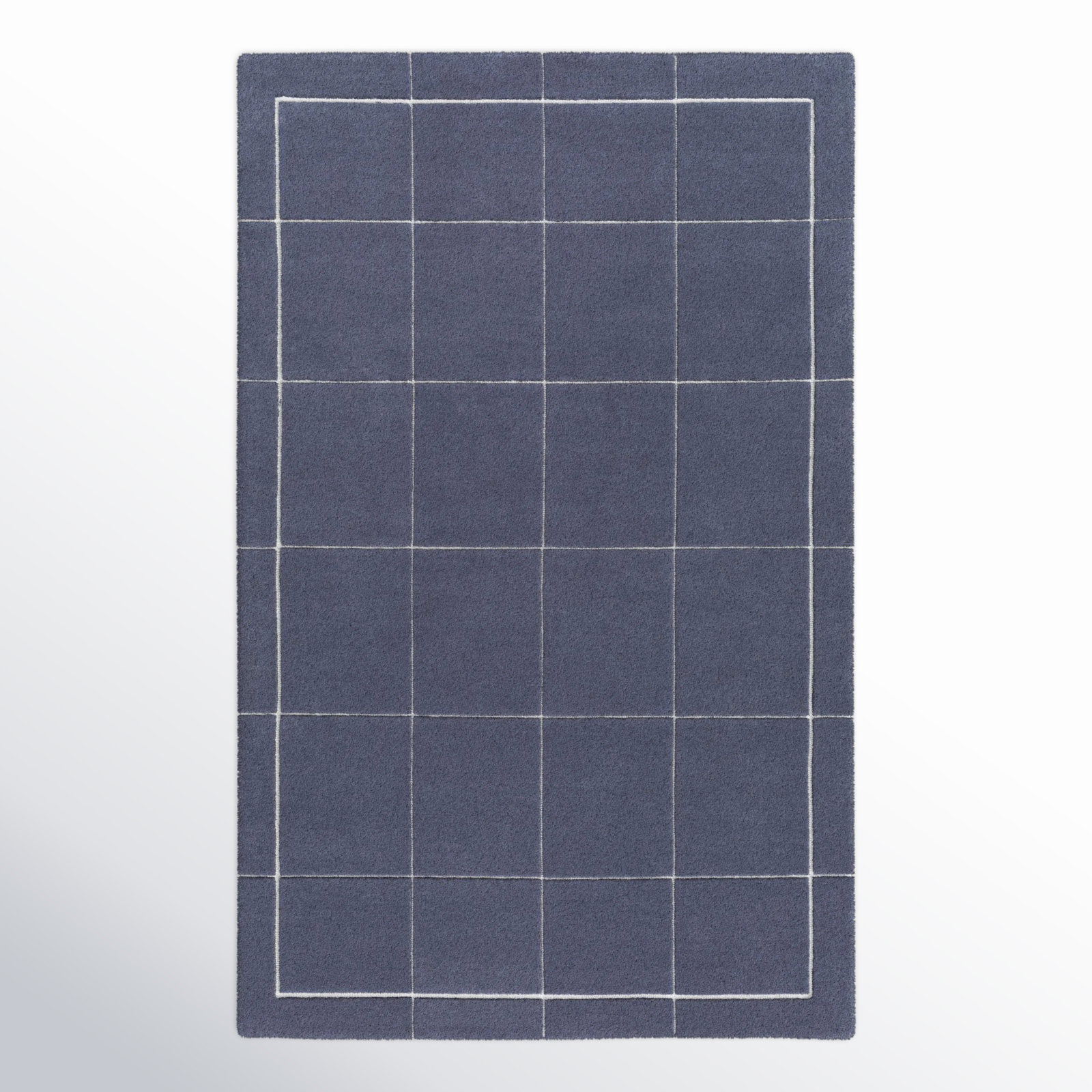Mallory Blue Hand Tufted Area Rug, Rectangle 8' x 10'