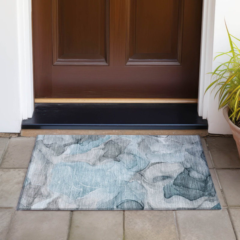 Tapis intérieur / extérieur Alfonzo avec envers antidérapant, Rectangle 1 pi 8 po x 2 pi 6 po
