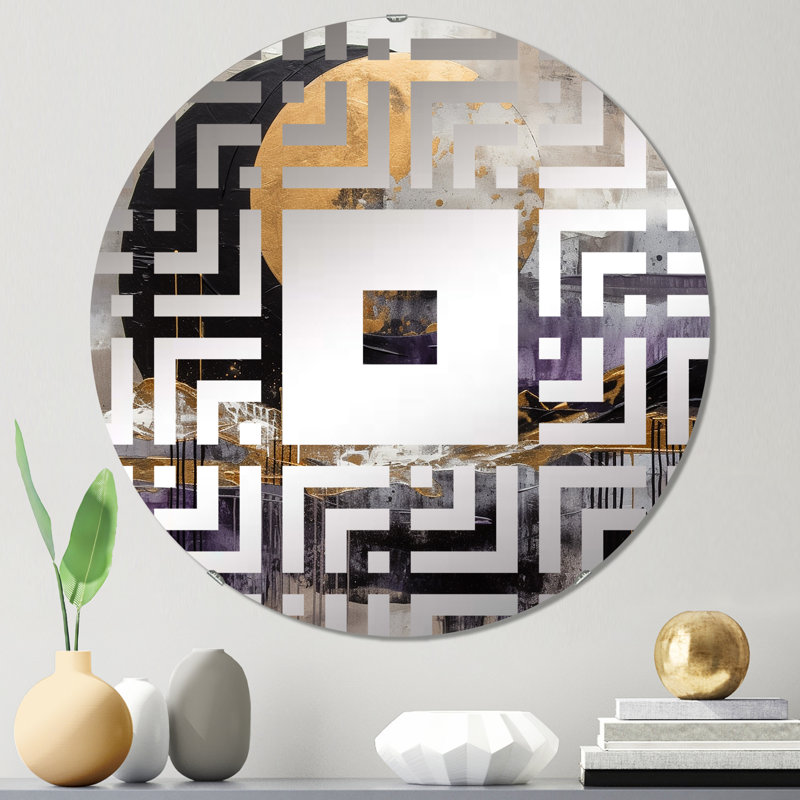 Nantale - Miroir mural carré, 31,4 po x 31,4 po