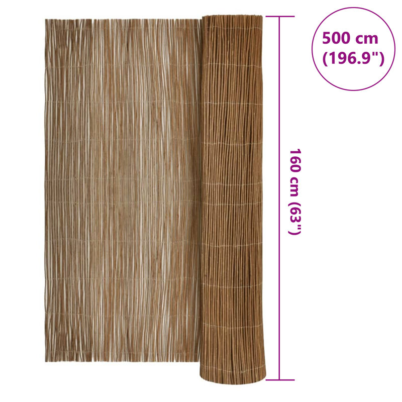 Willow Fence, 500cm H x 160cm W