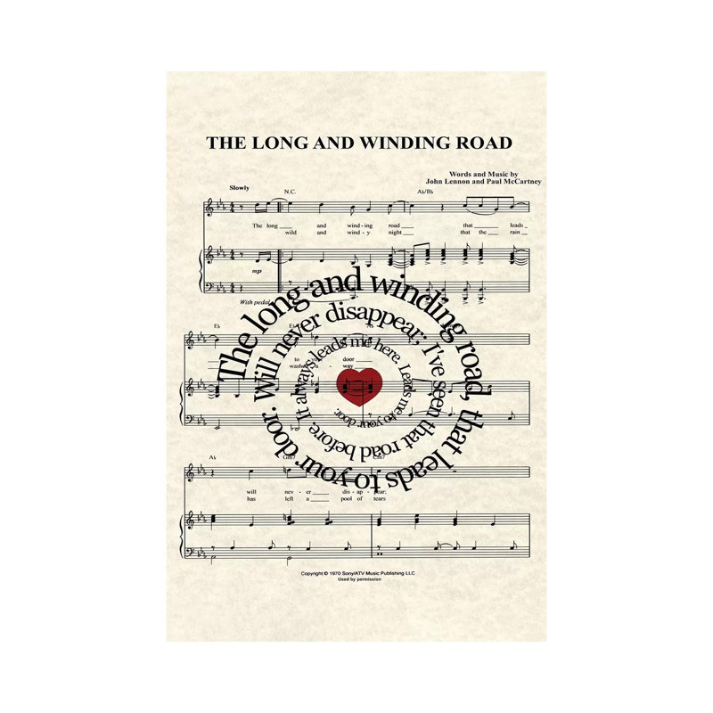 The Long And Winding Road - Wrapped Canvas Print, 101.6 cm H x 66.04 cm W x 1.91 cm D