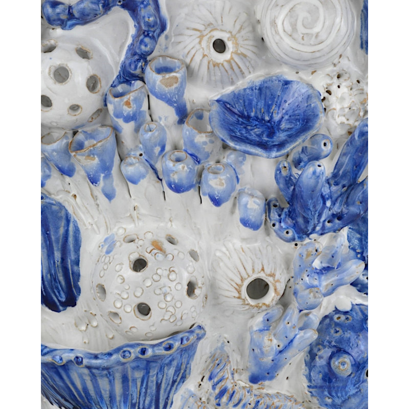 Vase Coral Reef, H 17 po x l 8,75 po x P 16 po