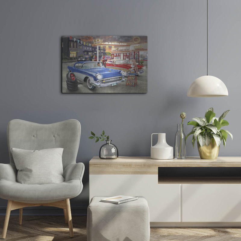 Ivy Bronx «Chance Encounter» par Bigelow, illustrations en métal sur toile, H 16 po x l 24 po