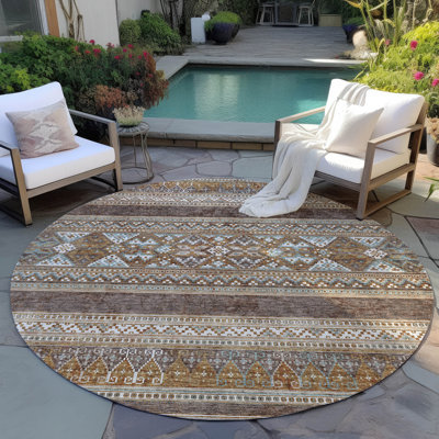 Maestas Washable Stain Resistant Indoor / Outdoor Area Rug 