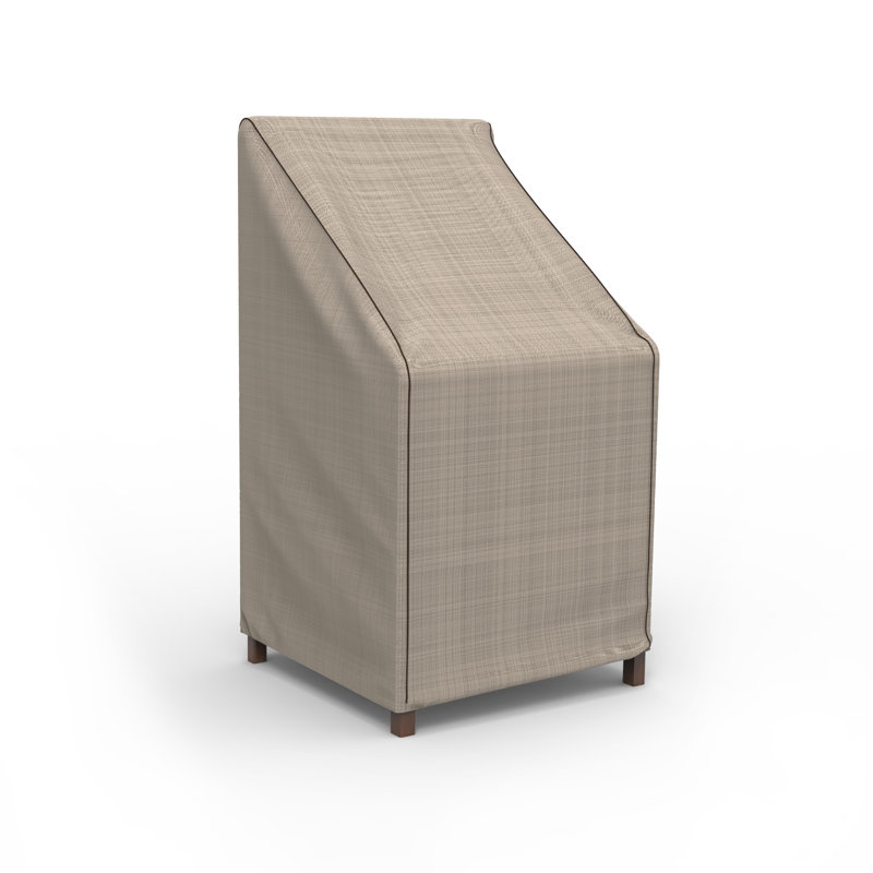 Housse pour chaises de patio Tanner, Polyester tissé à la machine, Noir / Ivoire