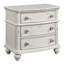 Table de chevet Jaqueline, finition blanc antique