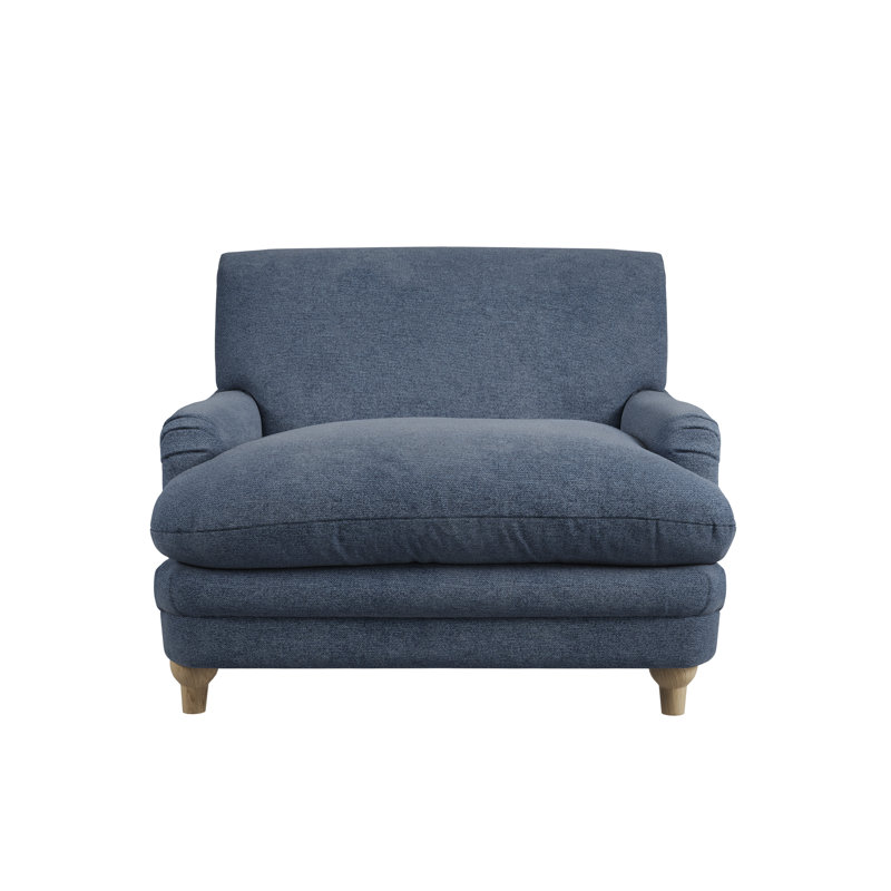 Upholstered Armchair, Denim Blue, Chenille