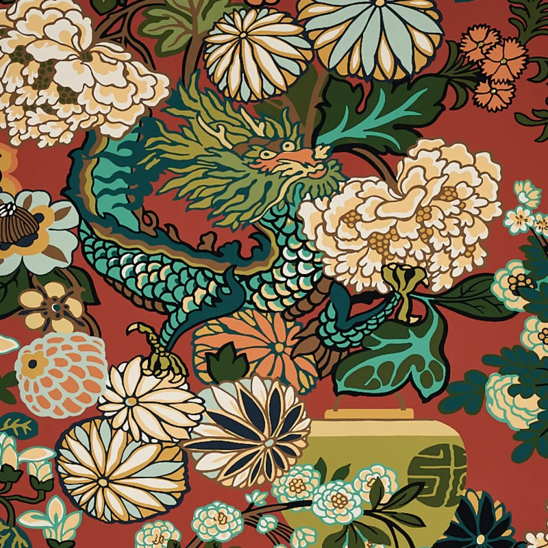 Chiang Mai Dragon Wallpaper, Lacquer