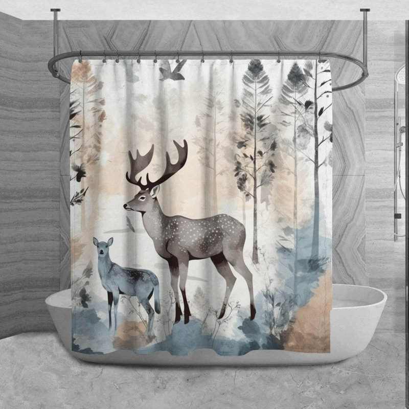 Rideau de douche Tashyia, H 73 po x l 70 po