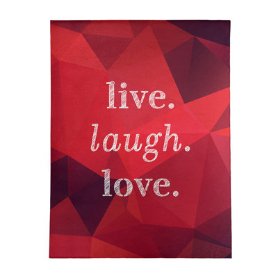 Tapis en poly-chenille en poly-citation live gemme love