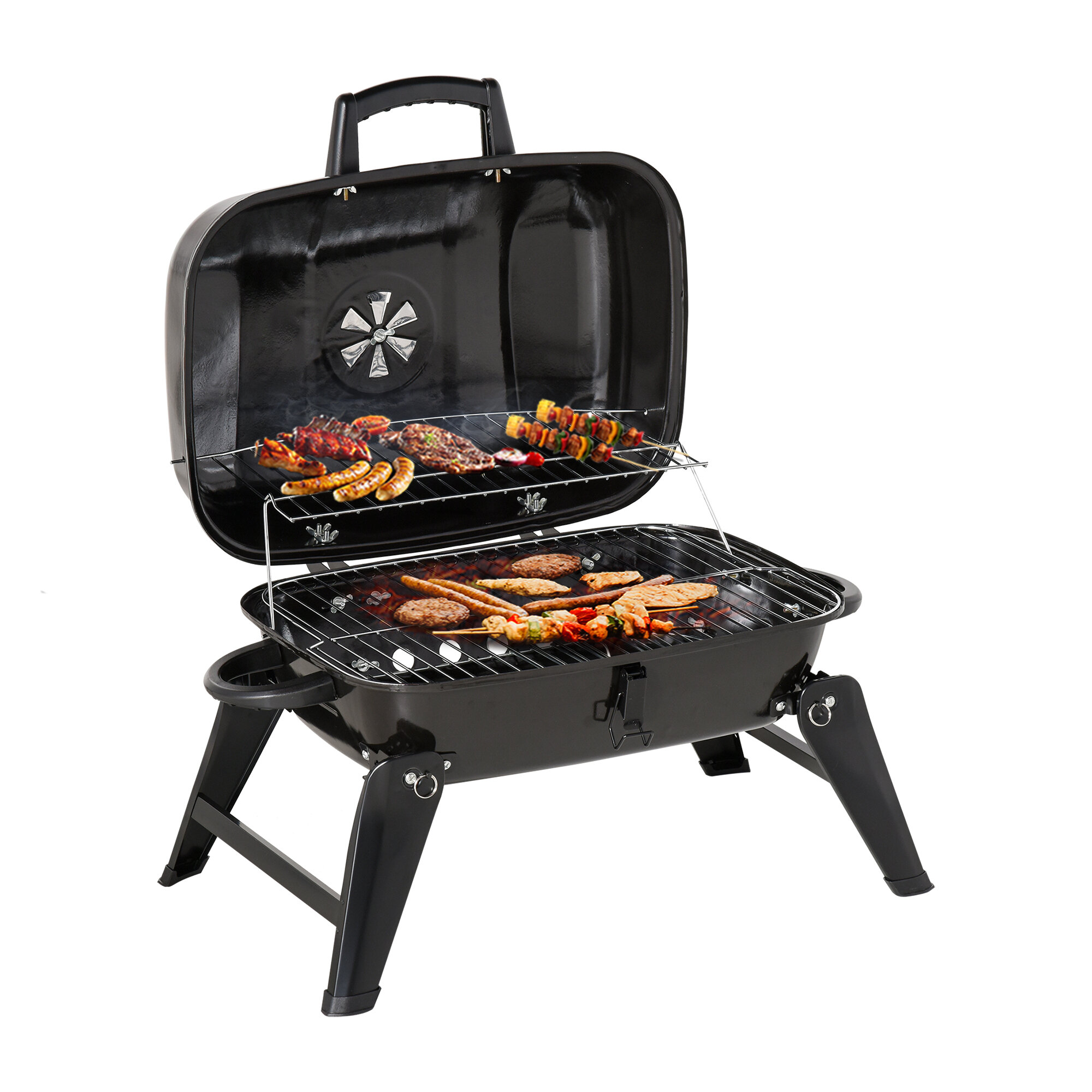 The All-in-One Charcoal BBQ Grill Table Set – My BBQ Table