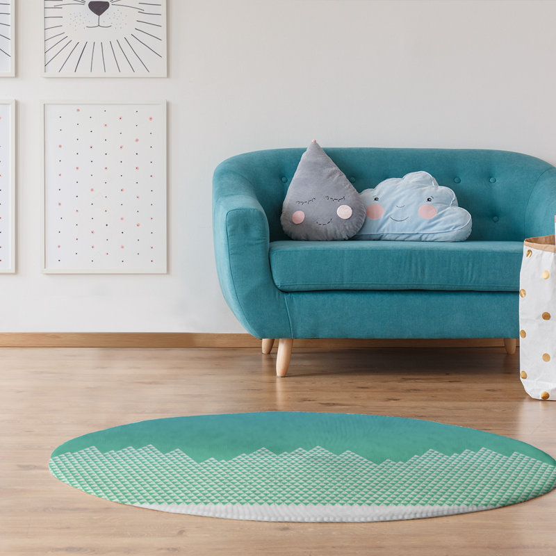 Tapis de la zone verte "reg patterns mountain light sea", Rectangle 3 pi x 5 pi