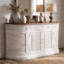 Buffet en bois massif sculpté à 4 tiroirs et 4 portes Berlene