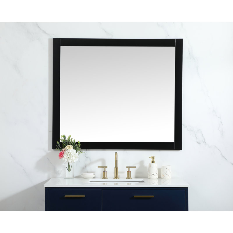 Miroir d'appoint Rosenow, Noir, H 36 po x l 42 po