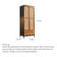 Garde-robe en bois massif de style Mid-Century