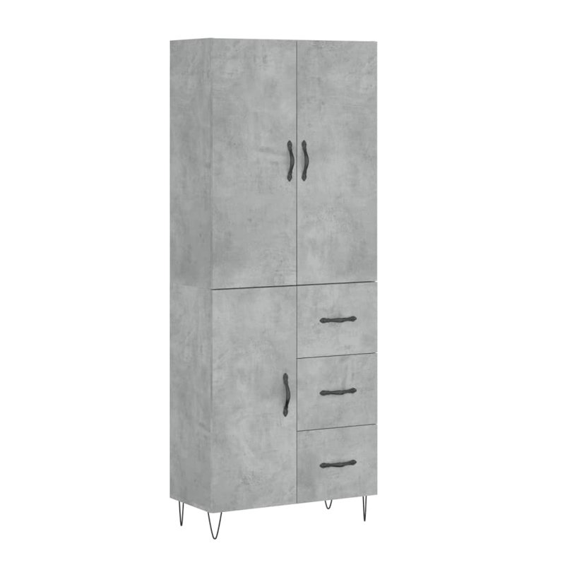 Vrinda 69.5cm Sideboard, Concrete Grey