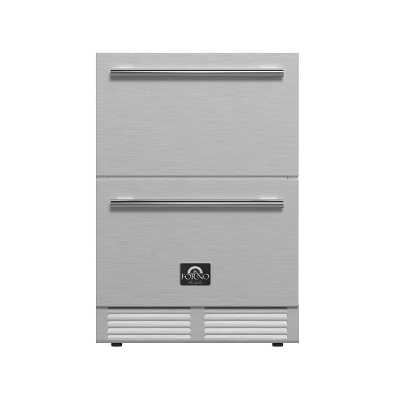 Réfrigérateur à tiroir de 24 pouces Como, acier inoxydable, intérieur / extérieur, 4,87 pieds cubes Capacité