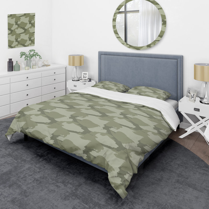 Ensemble de housse de couette en microfibre vert 3 pièces