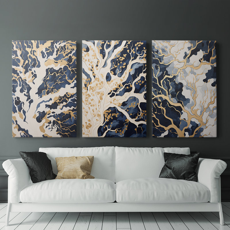Lanscape Study Series LVI - Ensemble de toiles tendues avec châssis Premium - Prêt à être accroché