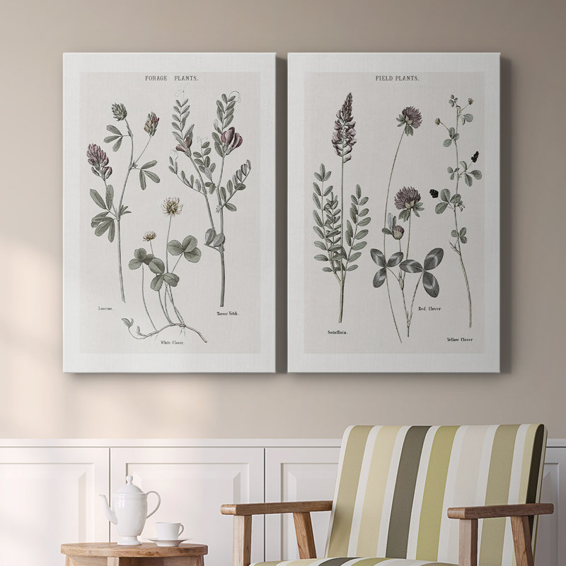 Multi Botanical I-Premium Gallery Wrapped Canvas -Ready to Hang, 36" H x 48" W