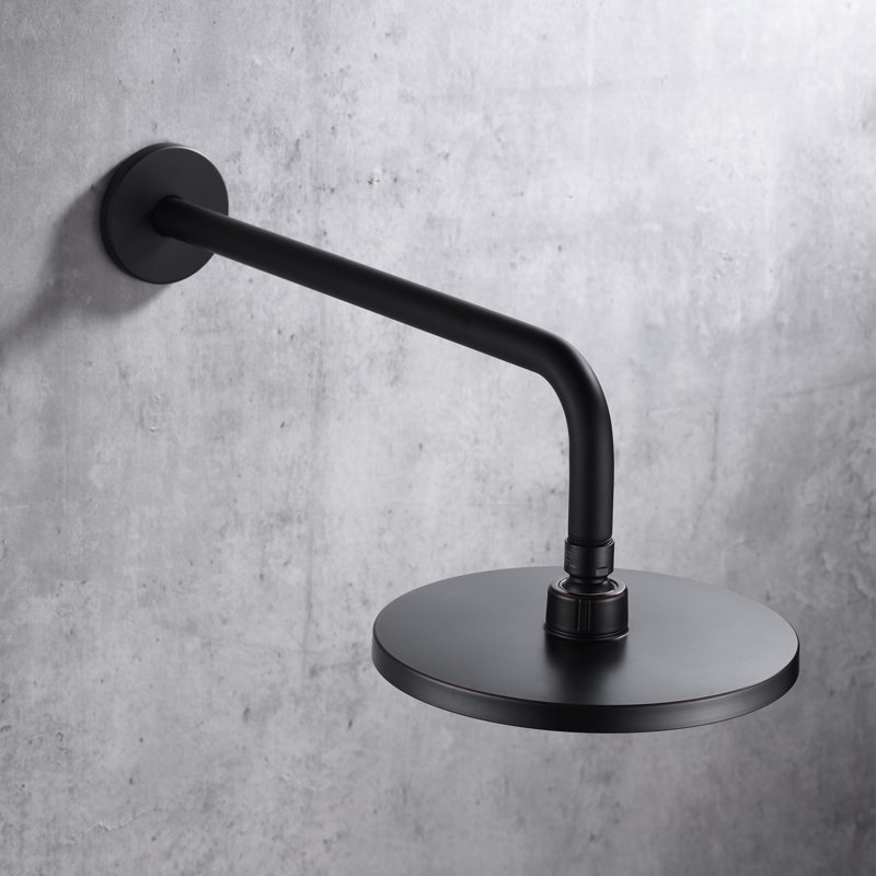 Bras de douche et bride 15 "Luxier, Noir mat