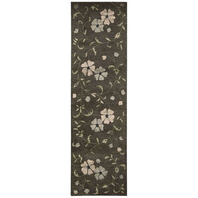 Oyler Floral Handmade Tufted Wool/Cotton Charcoal Area Rug -  Alcott HillÂ®, ALCT2869 29935657