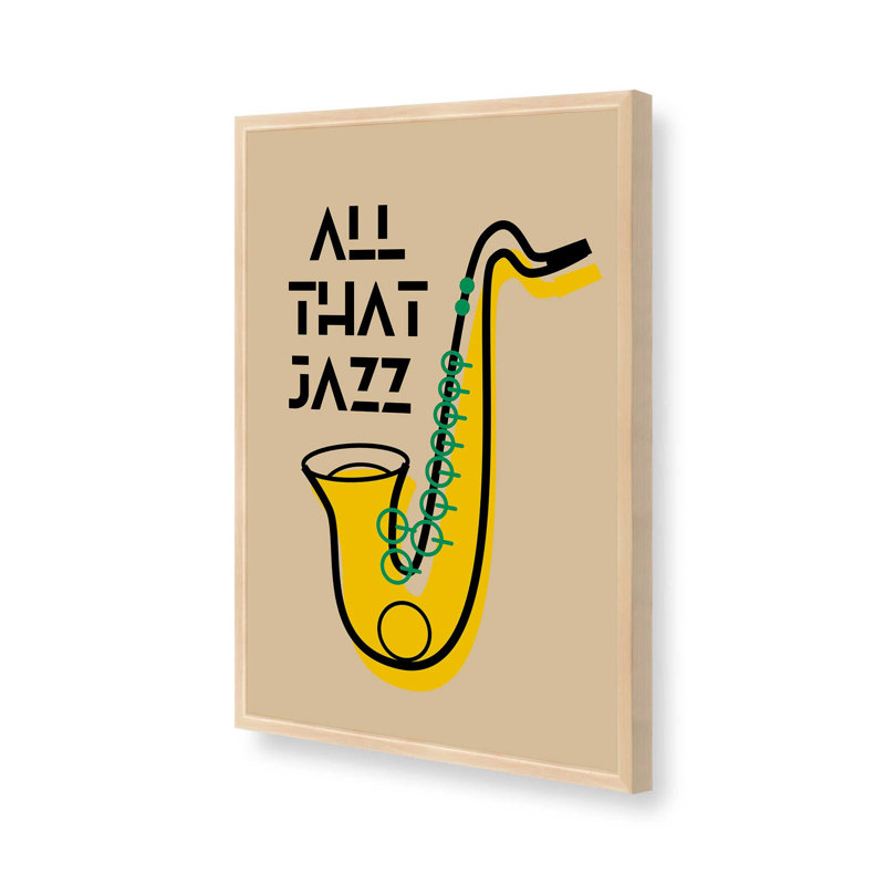 All That Jazz Print, H 15 po x l 12 po, Érable brut