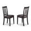 L'ensemble de table de salle à manger 3 pièces comprend une table de cuisine moderne et 2 chaises de cuisine en similicuir avec dossier à lattes - finition noire-994833264-994833271-994833277