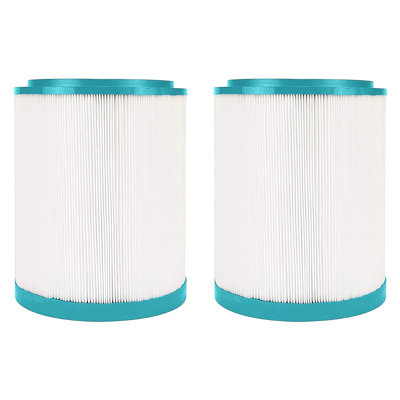 Hurricane 2 Pack Durable 8x6.5" Pool & Spa Filter Cartridge Replacement, White