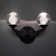Double Bubble Aluminum LED Armed Sconce