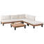 Garden Corner Sofa with Table 5 Seater FRAZZANO Certified Acacia Wood Off-White