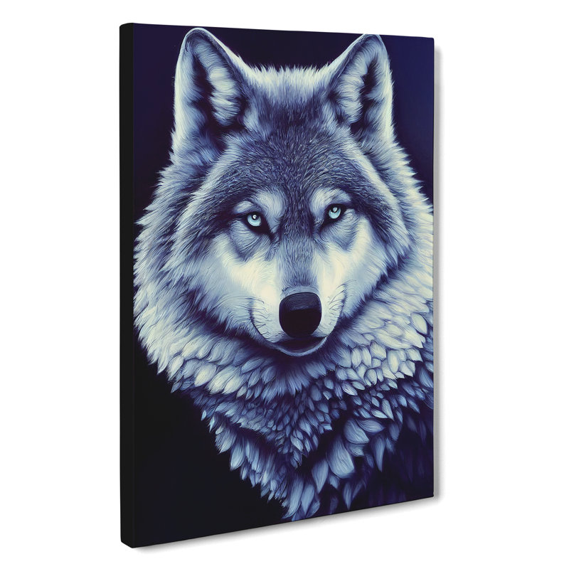 Mesmerising Wolf - Wrapped Canvas, 50cm H x 35cm W x 3cm D