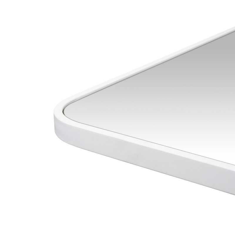 Miroir de coin avec tablette Rey Radius, Blanc