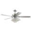 Ventilateur de plafond en cristal à 5 pales 48 po avec télécommande et ensemble d'éclairage inclus Chenut
